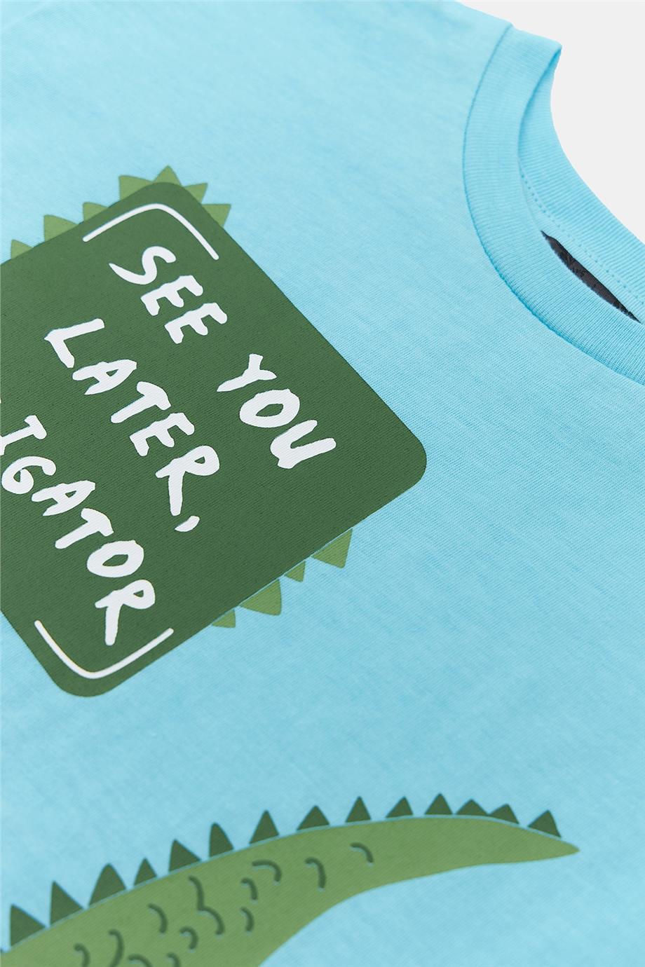 Nebbati Erkek Çocuk Mavi Pijama Takım