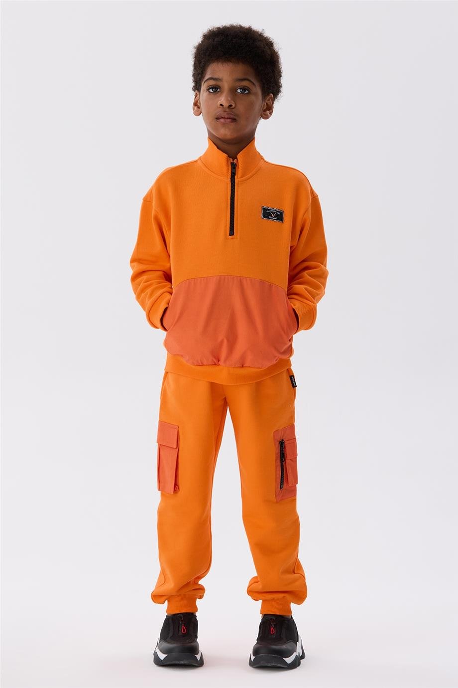 Nebbati Erkek Çocuk Oranj Sweatshirt