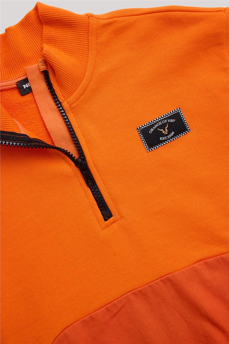Nebbati Erkek Çocuk Oranj Sweatshirt