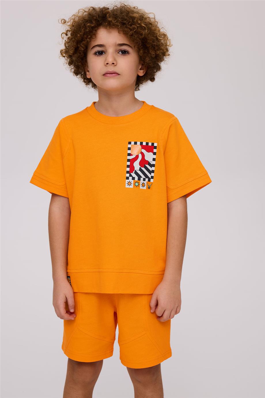 Nebbati Erkek Çocuk Oranj TshirtNebbati Erkek Çocuk Oranj Tshirt