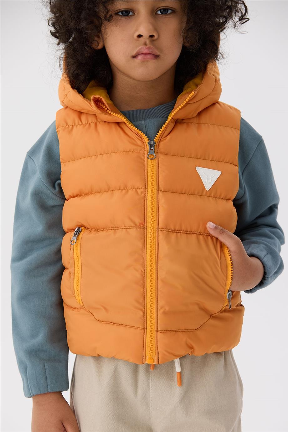 Nebbati Erkek Çocuk Oranj Yelek