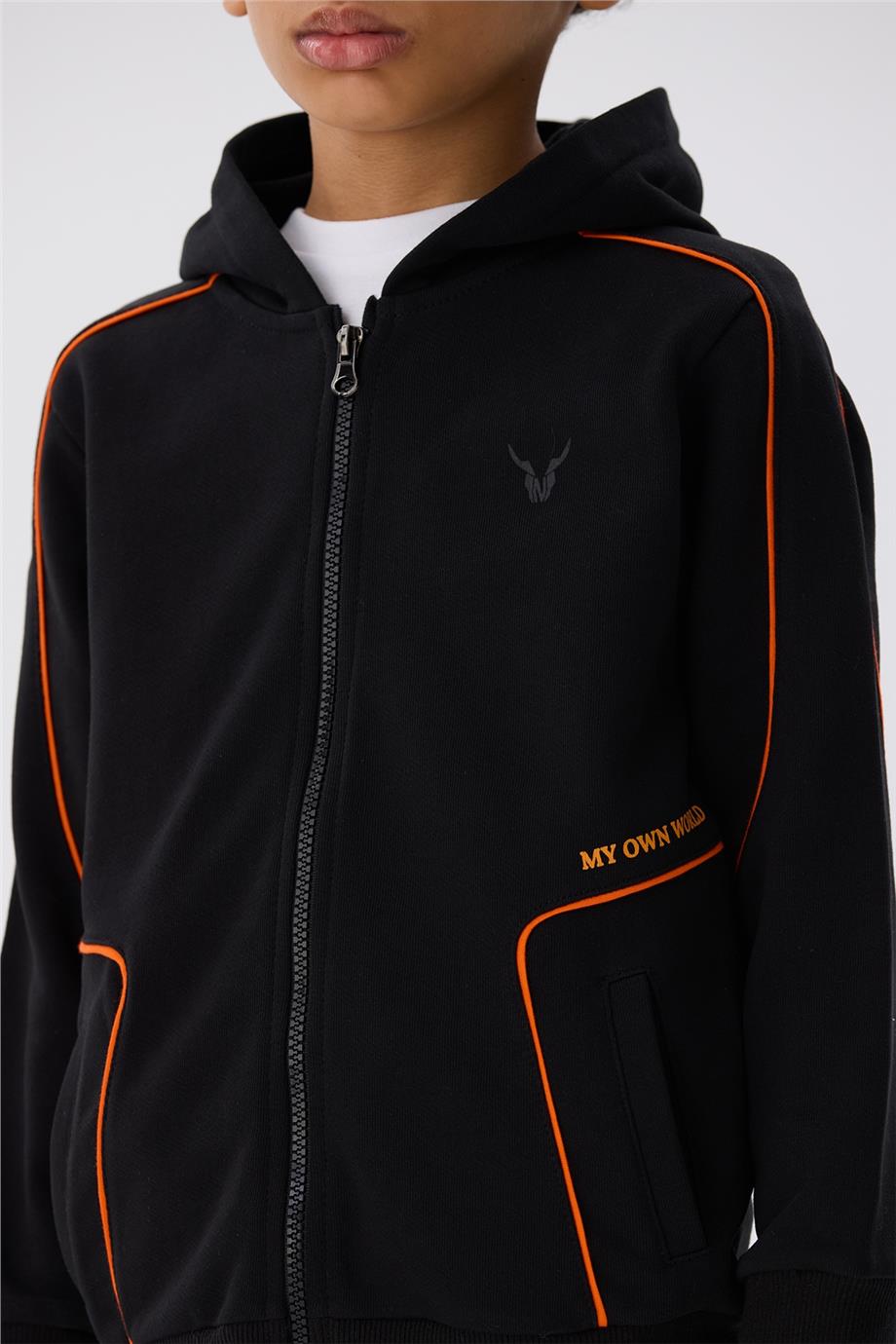 Nebbati Erkek Çocuk Siyah Eşofman Üstü