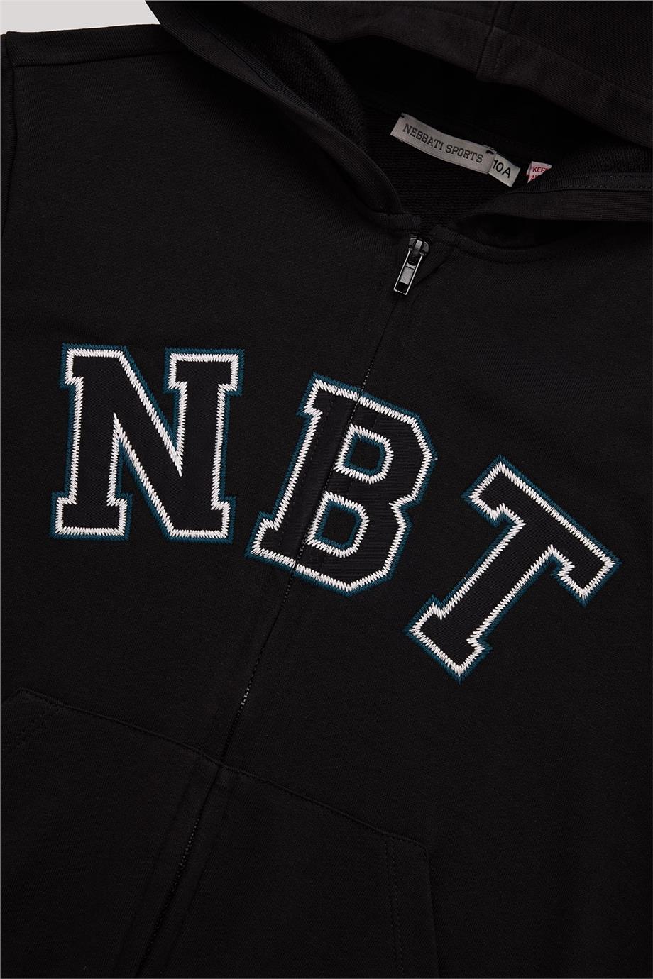 Nebbati Erkek Çocuk Siyah Eşofman Üstü