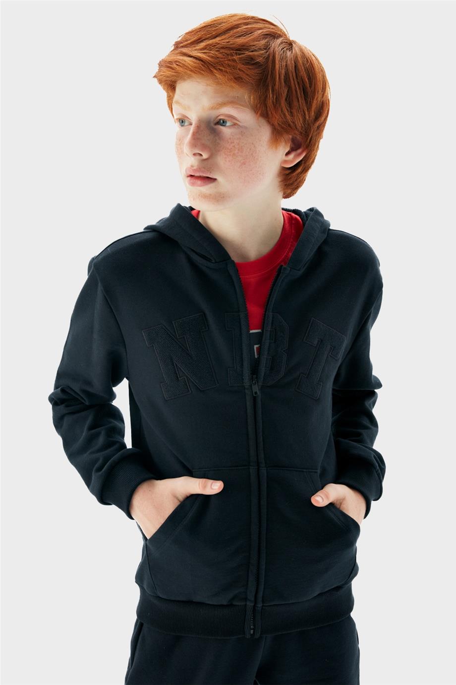 Nebbati Erkek Çocuk Siyah Eşofman Üstü