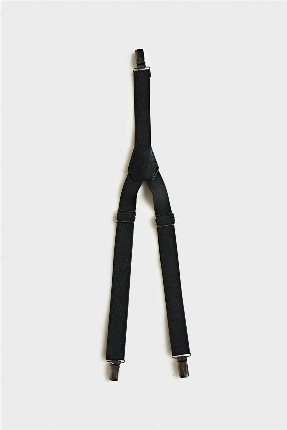 Nebbati Erkek Çocuk Siyah Pantolon Askısı