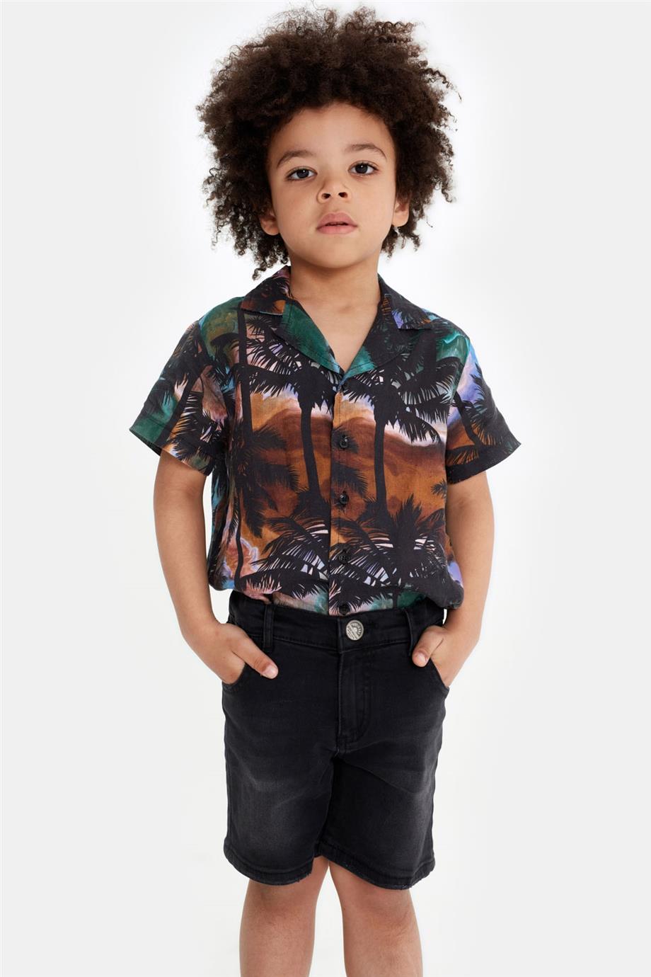 Nebbati Erkek Çocuk Siyah Şort