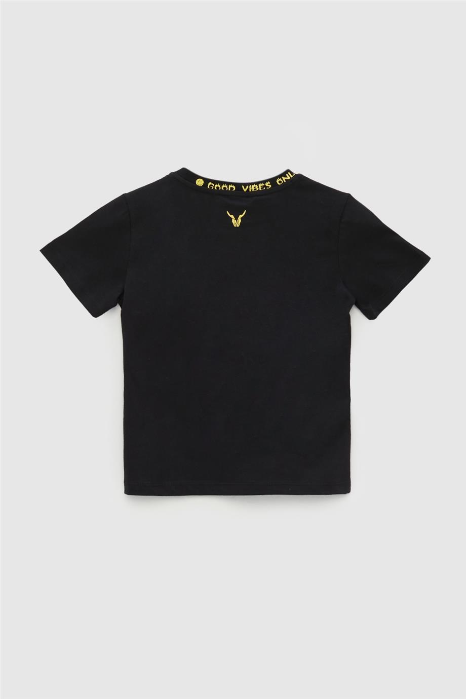 Nebbati Erkek Çocuk Siyah T-Shirt