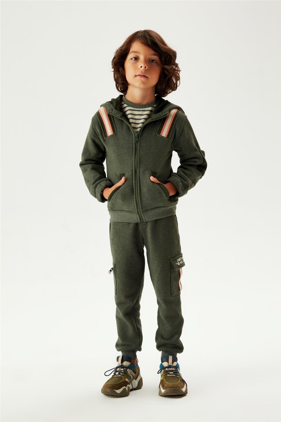 Nebbati Erkek Çocuk Yeşil Eşofman Üstü