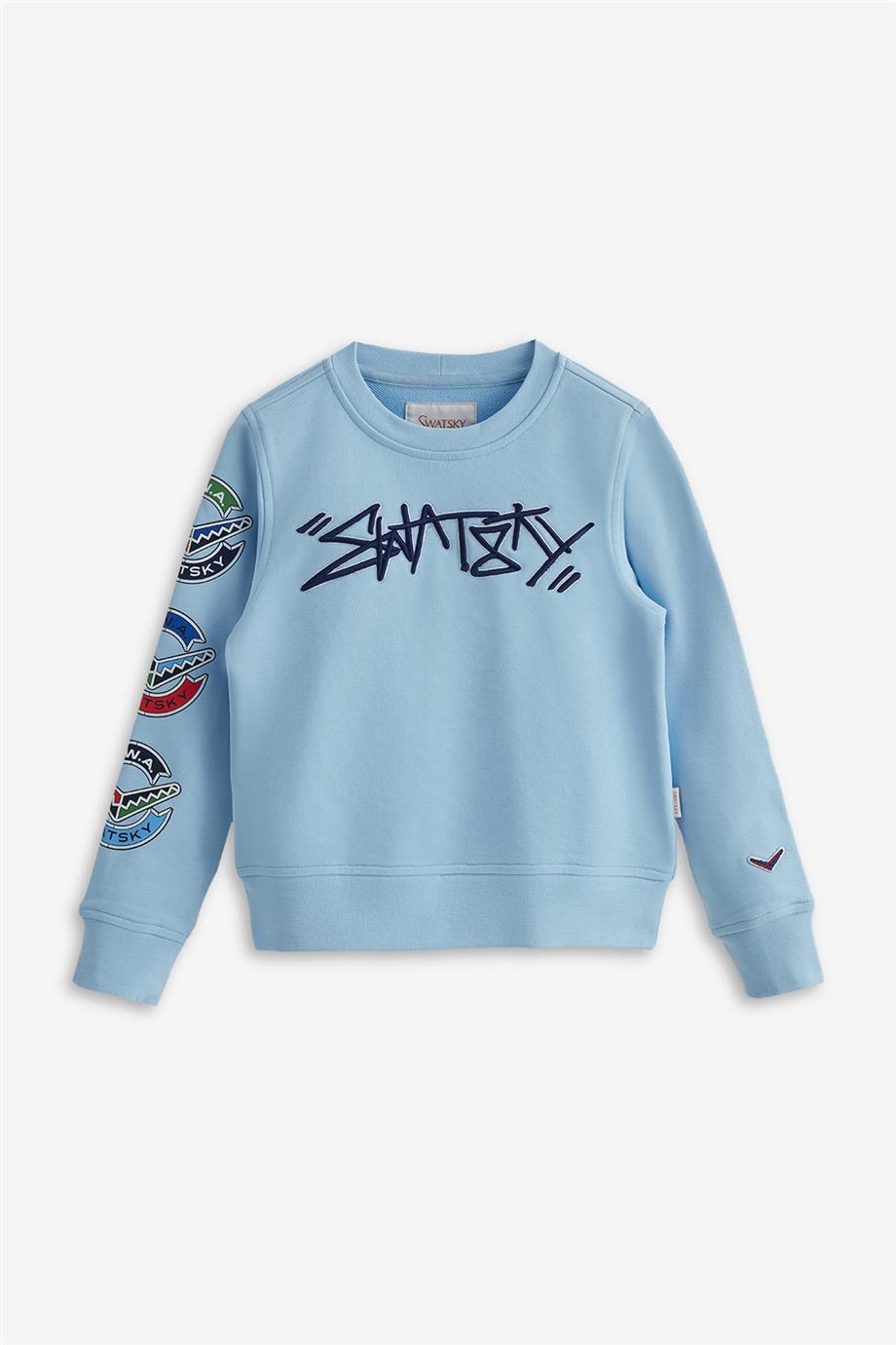 Swatsky Erkek Çocuk Açık Mavi Sweatshirt