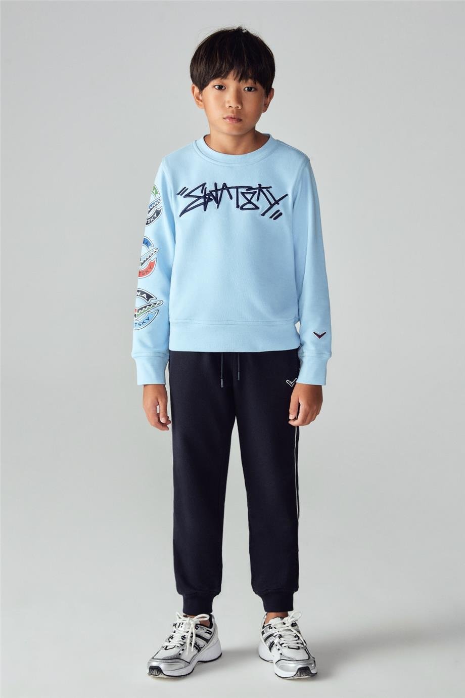Swatsky Erkek Çocuk Açık Mavi Sweatshirt
