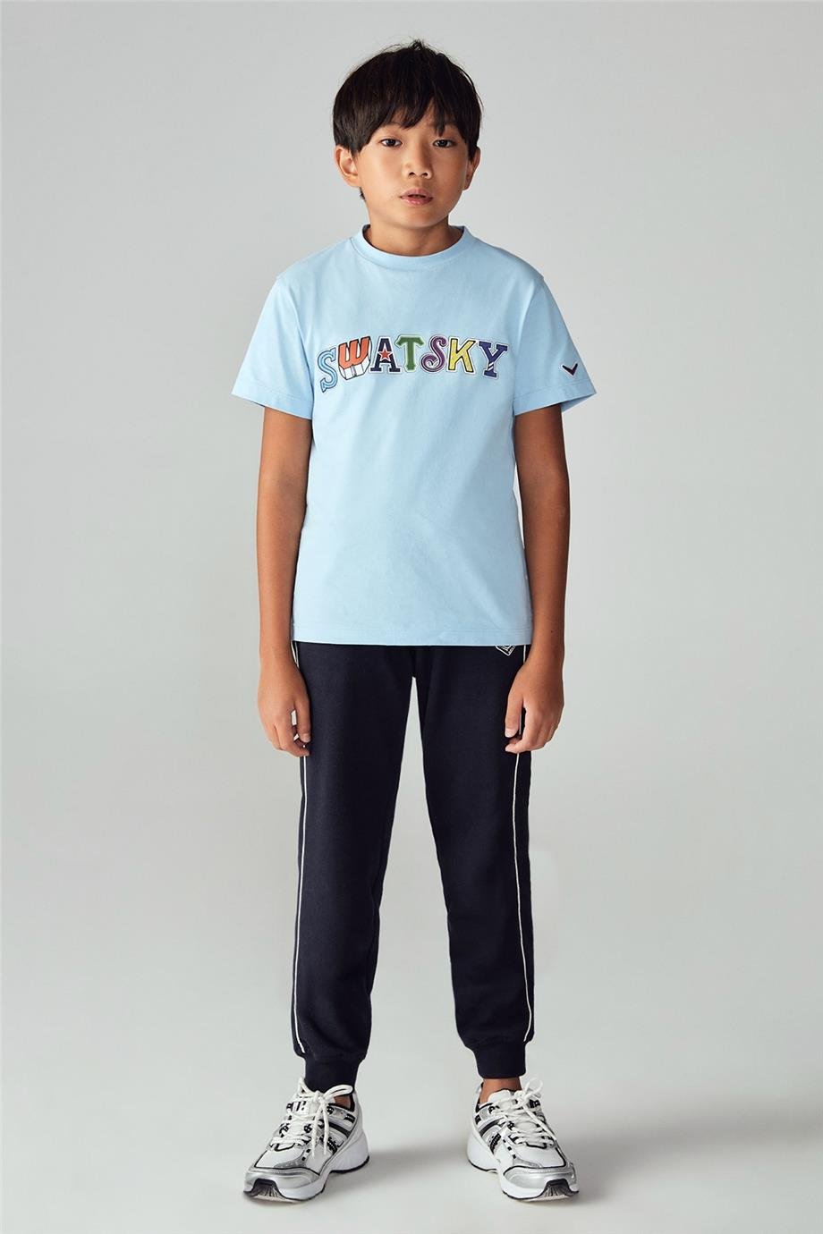 Swatsky Erkek Çocuk Açık Mavi T-Shirt