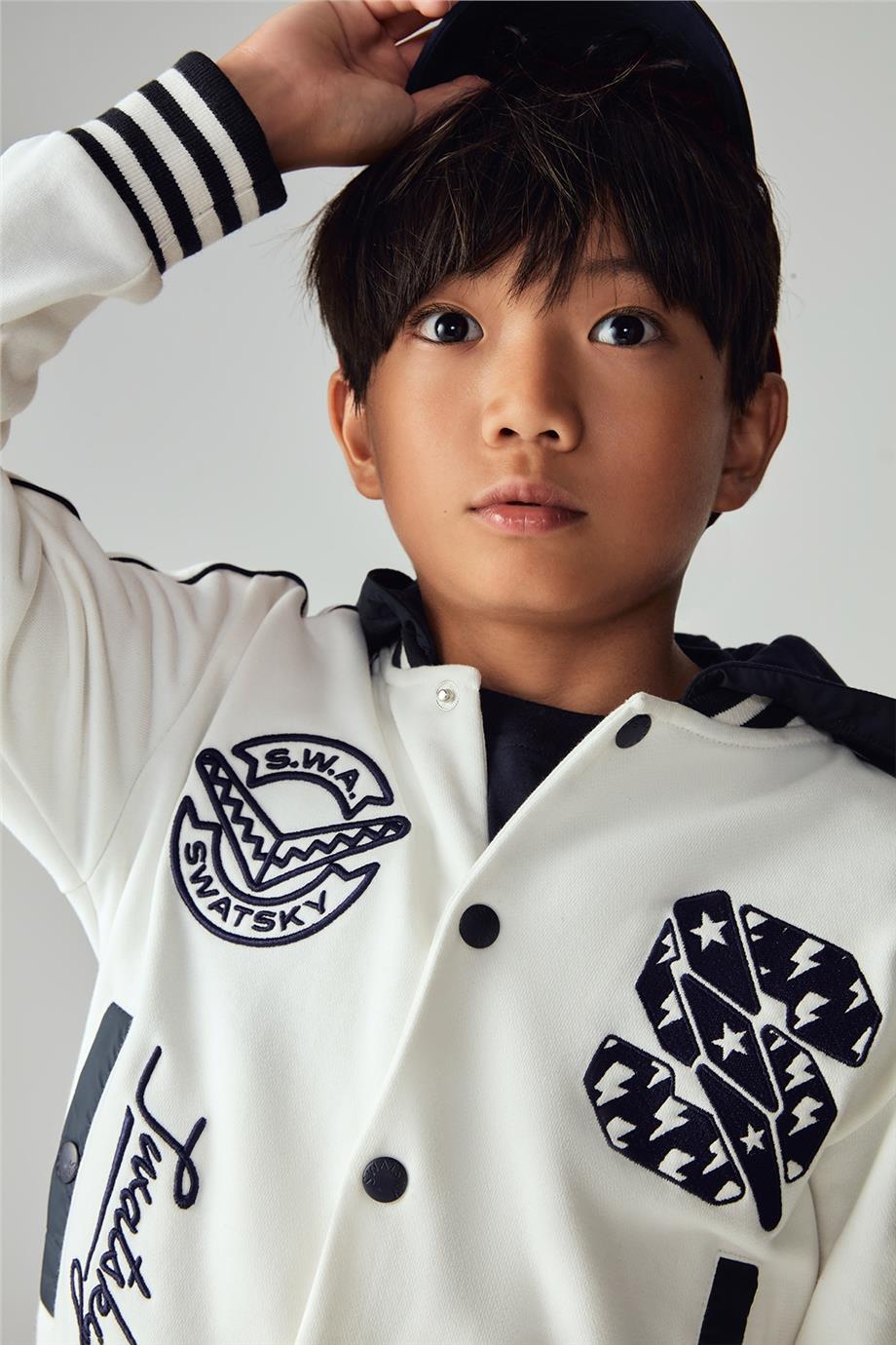 Swatsky Erkek Çocuk Beyaz Ceket