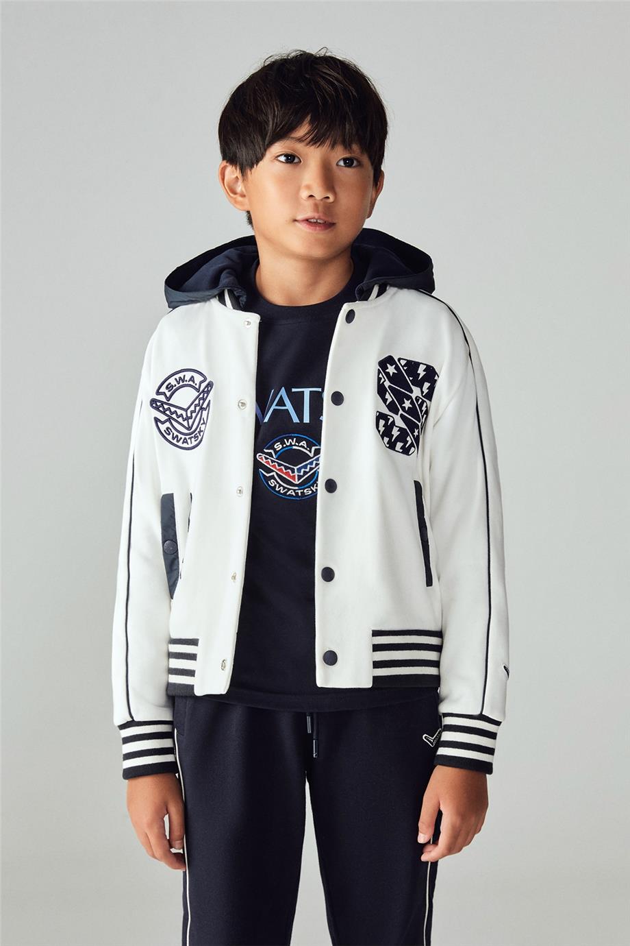Swatsky Erkek Çocuk Beyaz Ceket