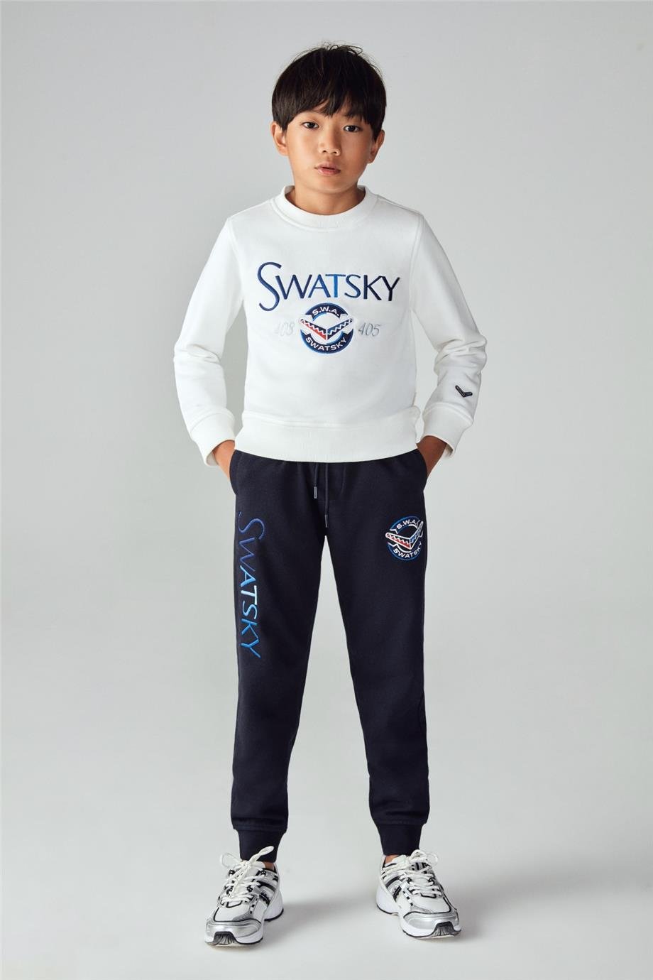Swatsky Erkek Çocuk Beyaz Sweatshirt