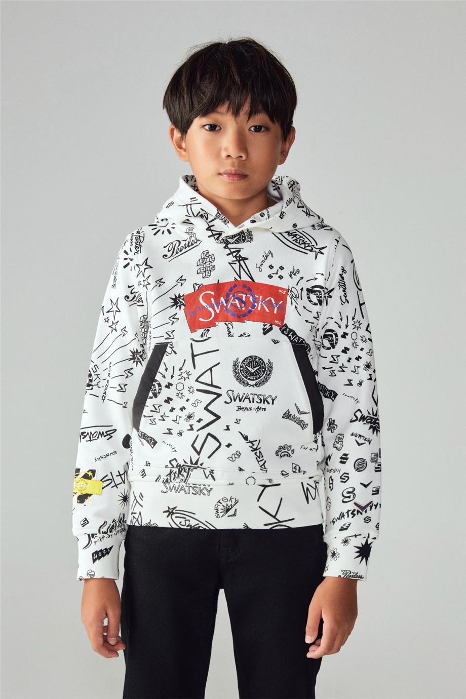Swatsky Erkek Çocuk Desenli Sweatshirt