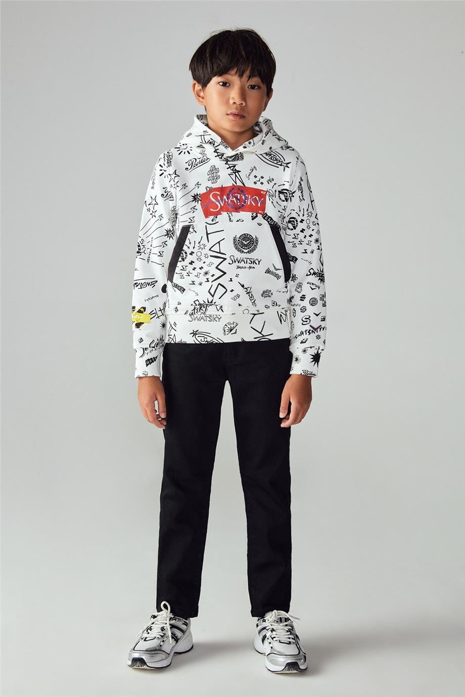 Swatsky Erkek Çocuk Desenli Sweatshirt