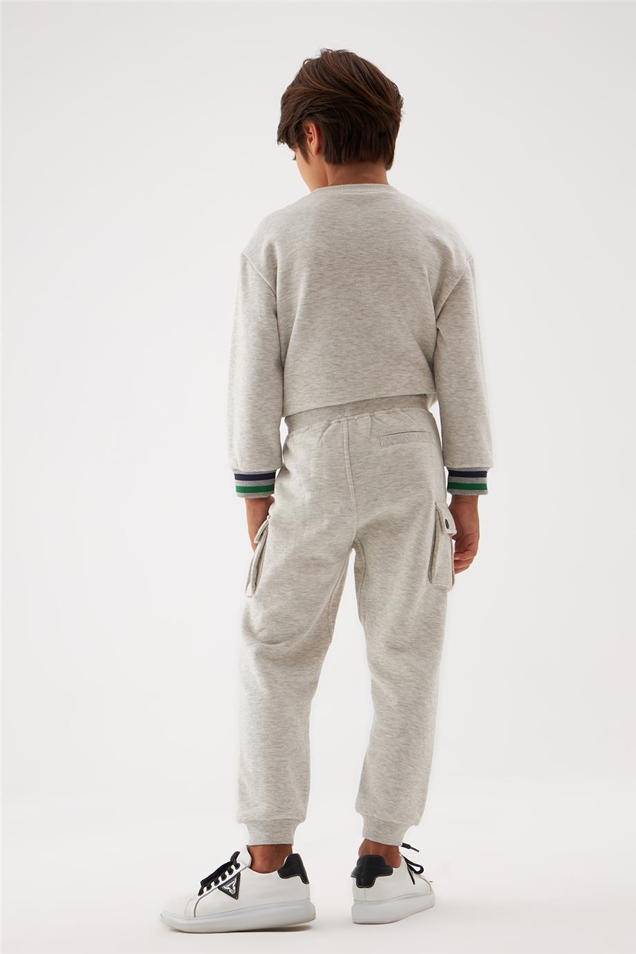 Swatsky Erkek Çocuk Gri Melanj Eşofman Altı