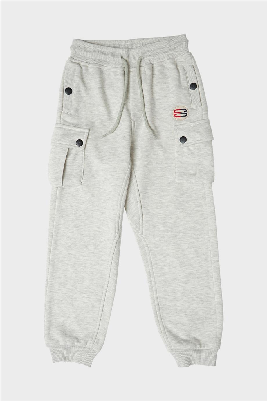 Swatsky Erkek Çocuk Gri Melanj Eşofman Altı