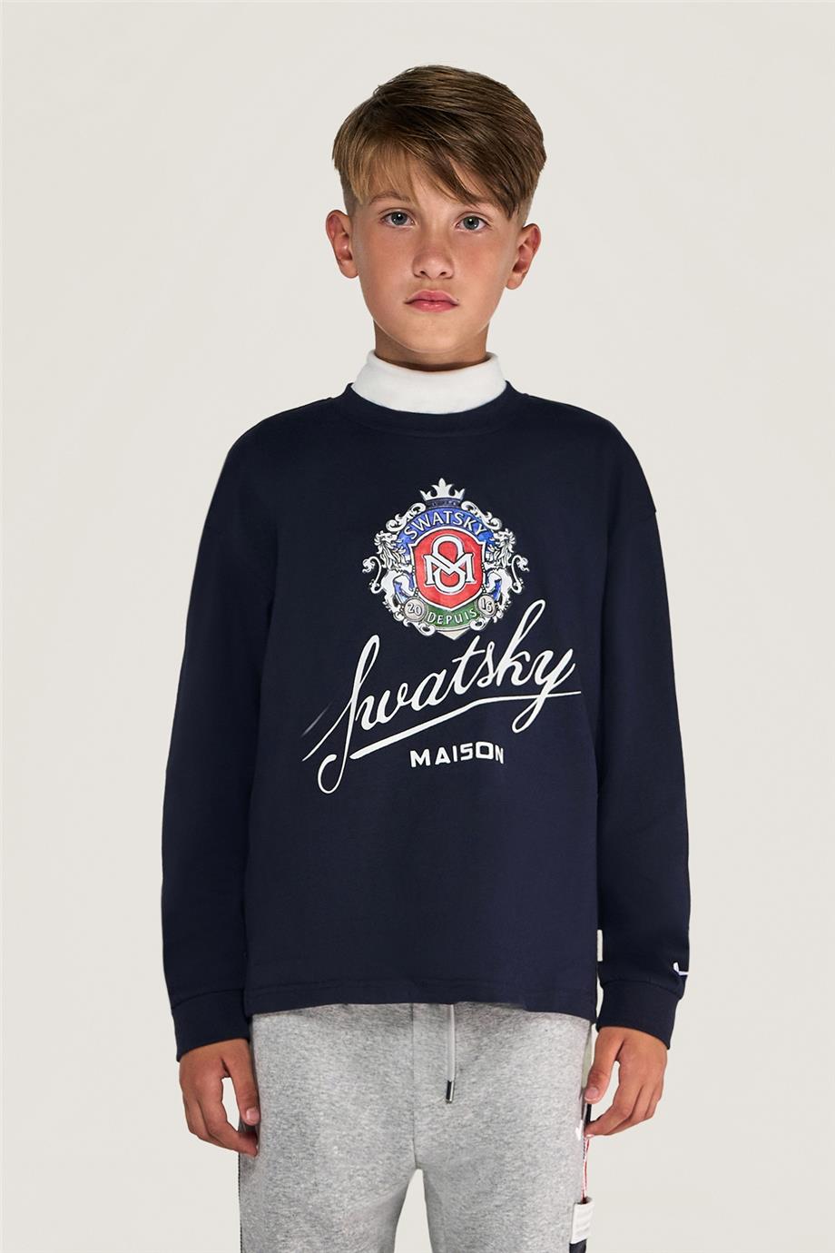 Swatsky Erkek Çocuk Lacivert T-Shirt