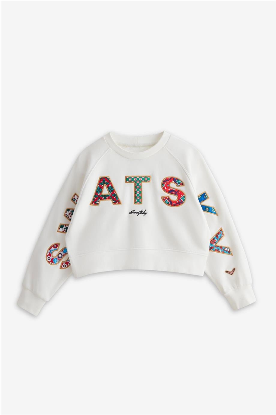 Swatsky Kız Çocuk Beyaz Sweatshirt