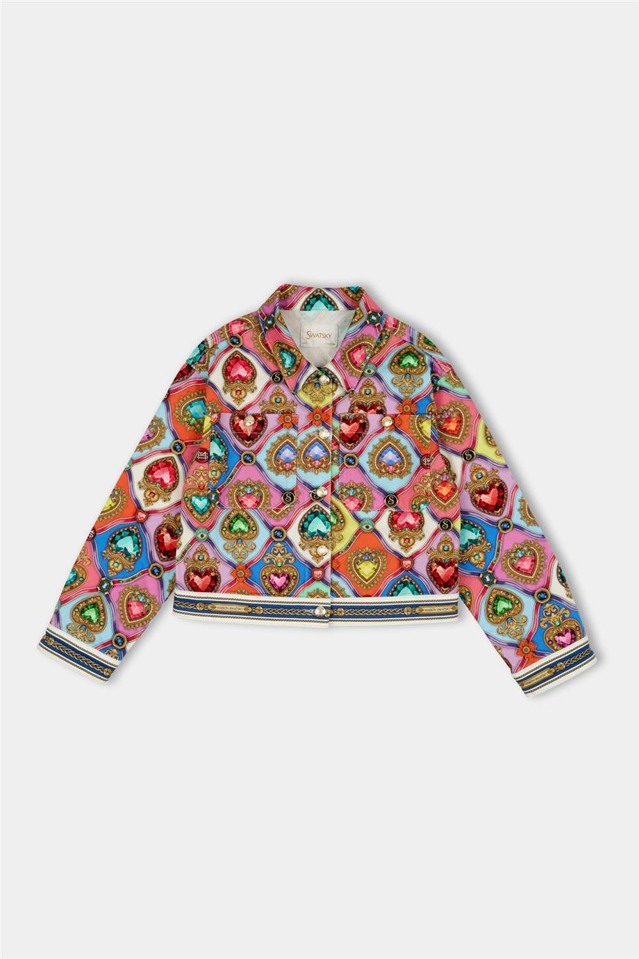 Swatsky Kız Çocuk Desenli Ceket