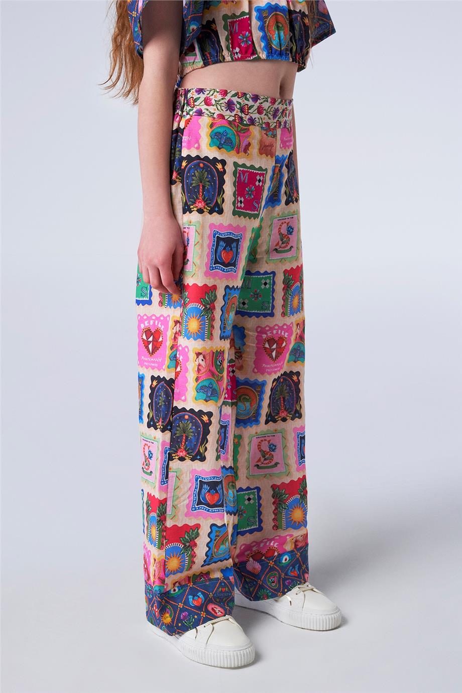 Swatsky Kız Çocuk Desenli Eşofman Altı