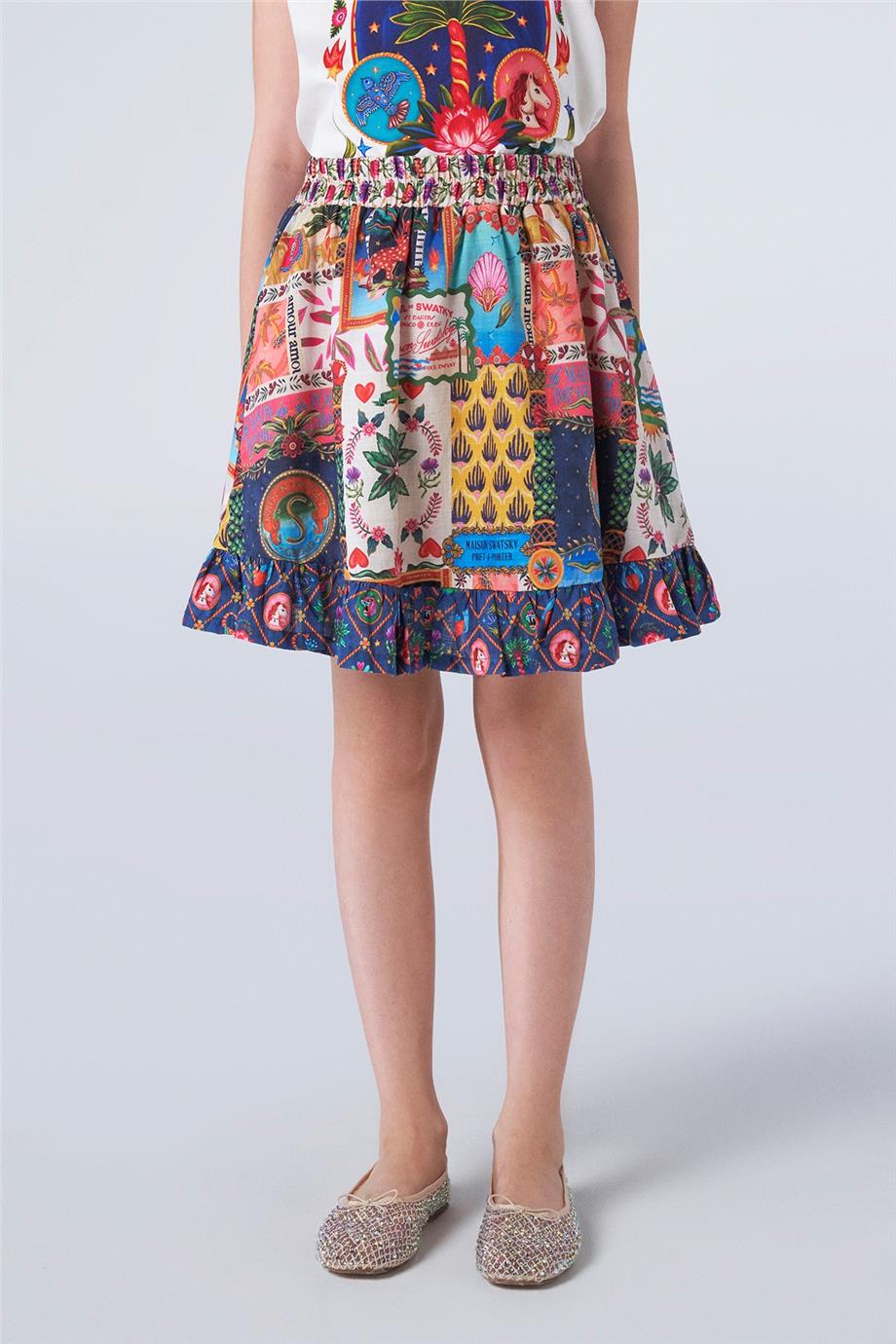 Swatsky Kız Çocuk Desenli Etek