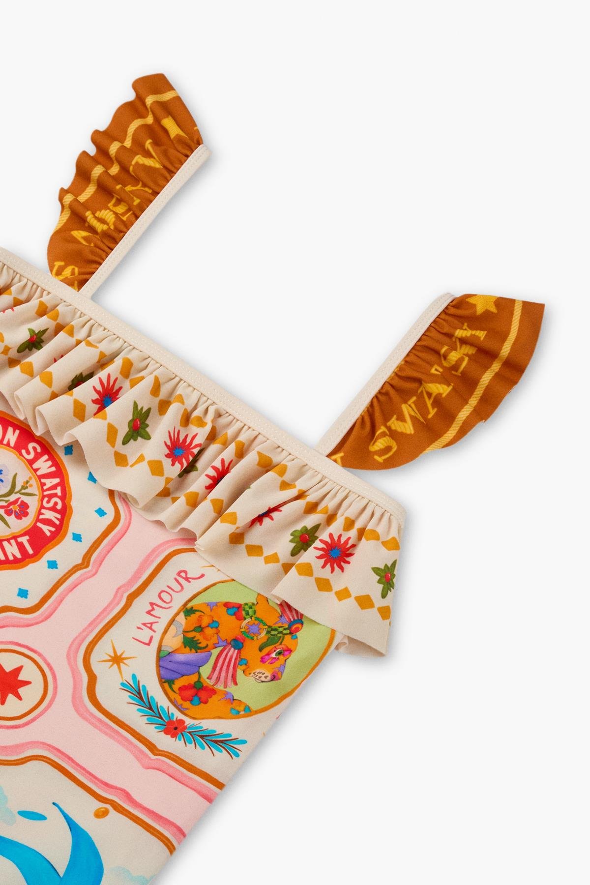 Swatsky Kız Çocuk Desenli MayoSwatsky Kız Çocuk Desenli Mayo