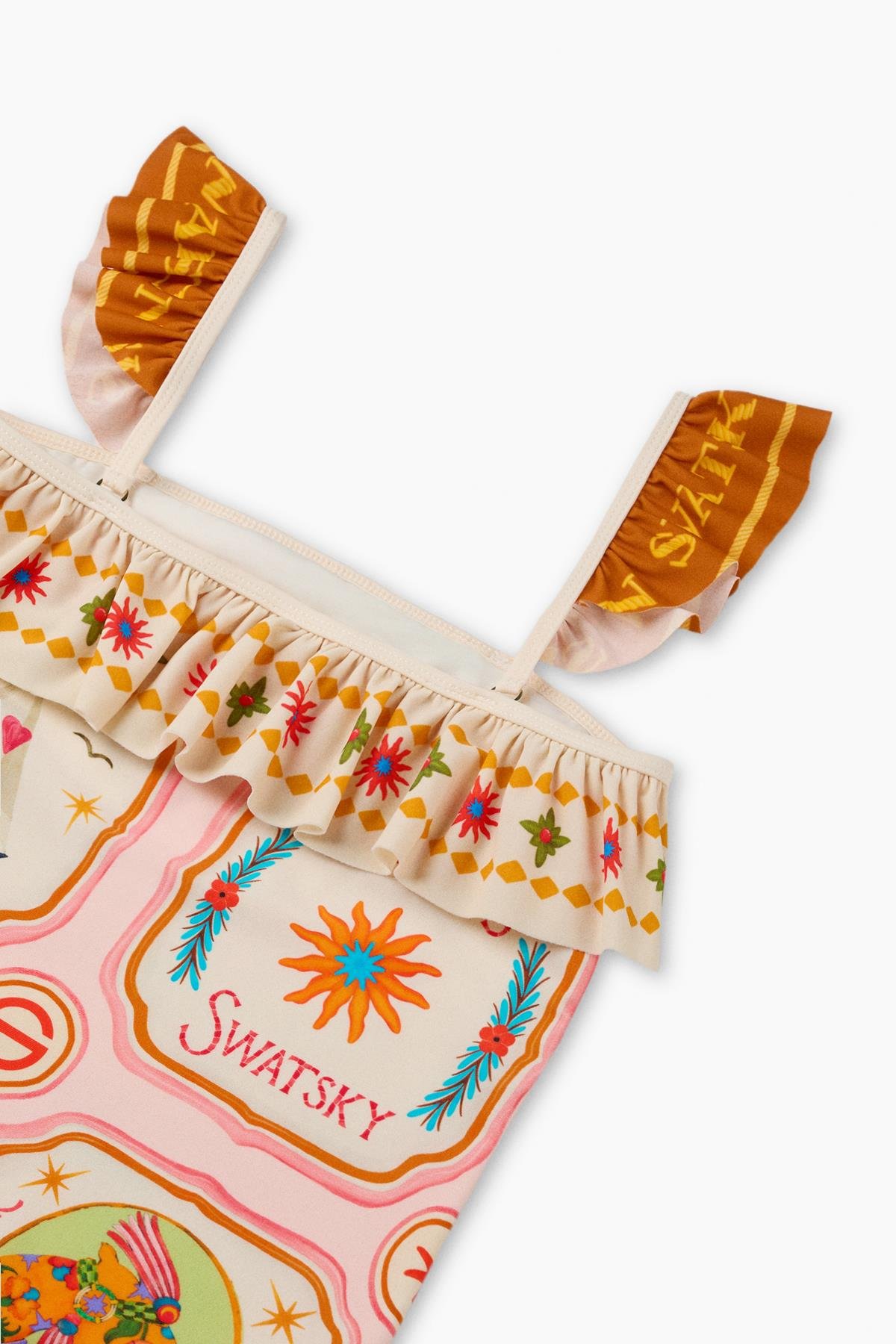 Swatsky Kız Çocuk Desenli MayoSwatsky Kız Çocuk Desenli Mayo