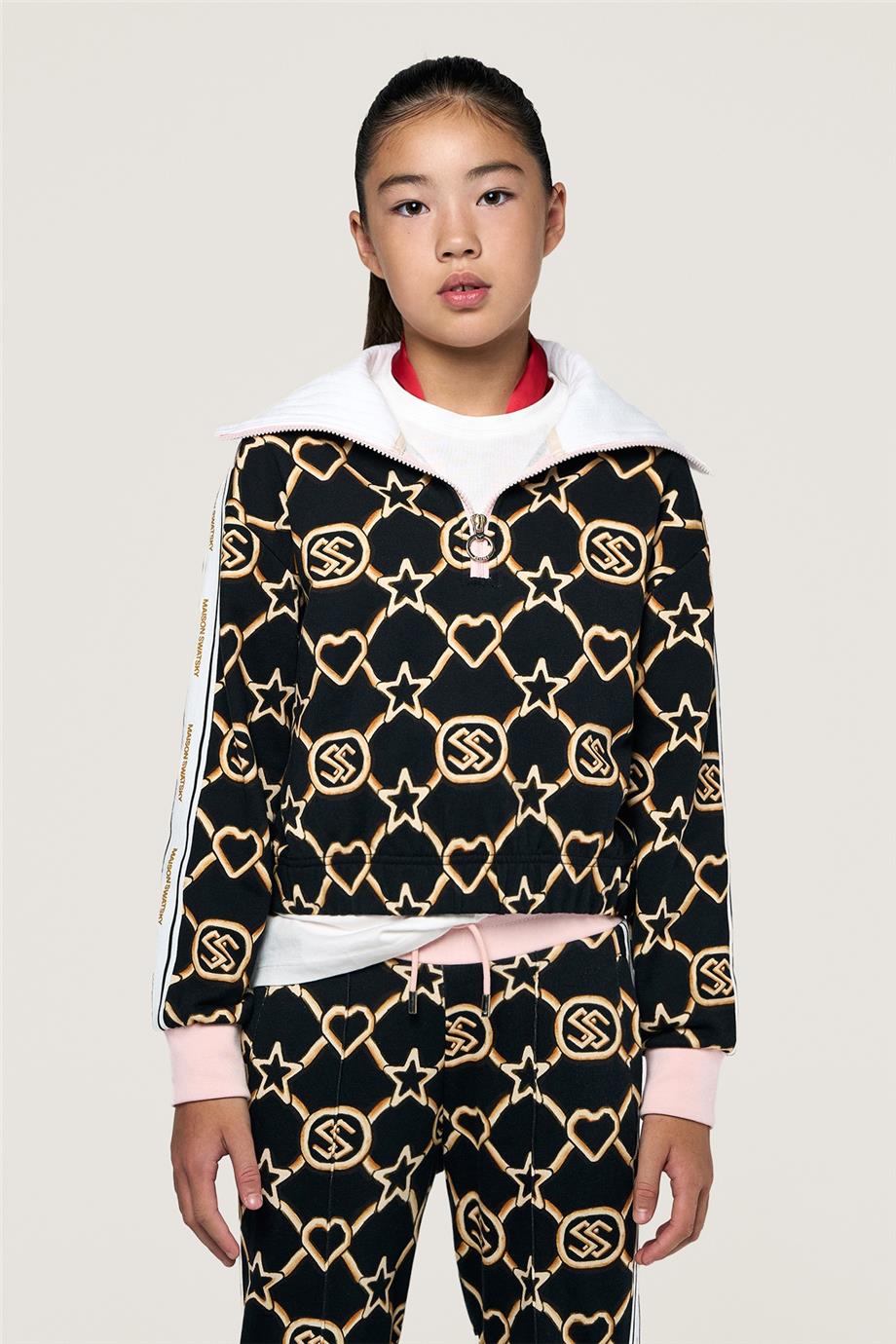 Swatsky Kız Çocuk Desenli Sweatshirt