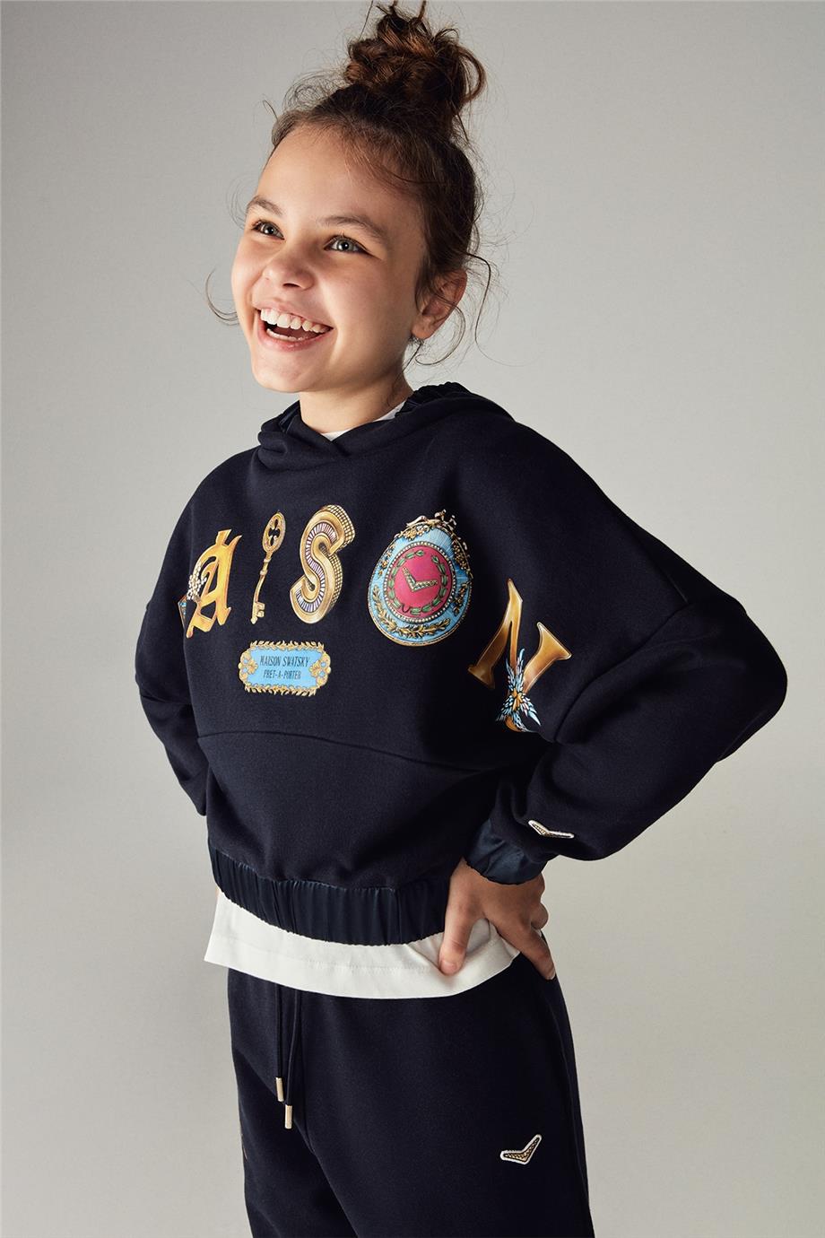 Swatsky Kız Çocuk Lacivert Sweatshirt