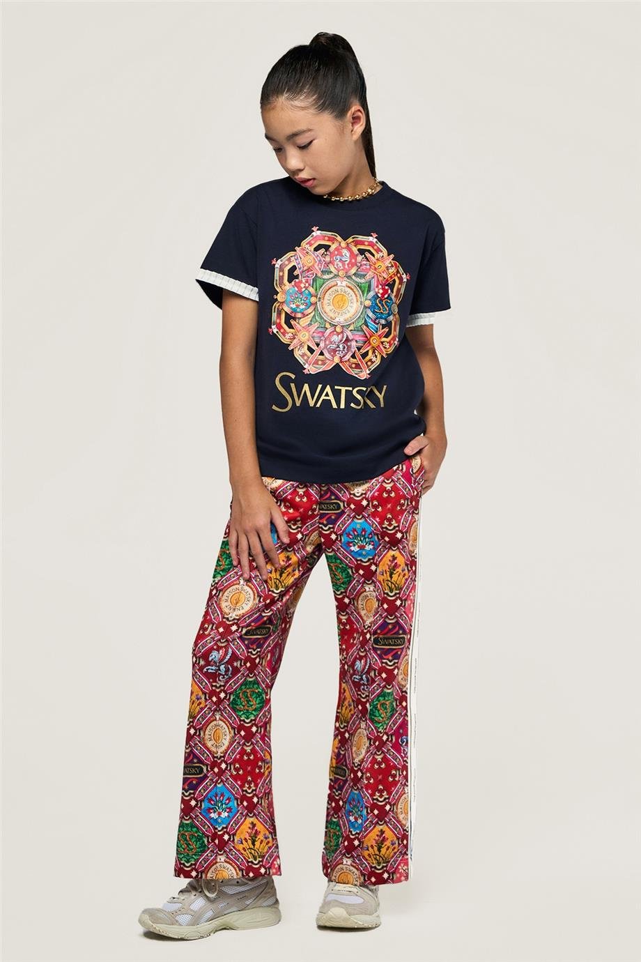 Swatsky Kız Çocuk Lacivert T-Shirt