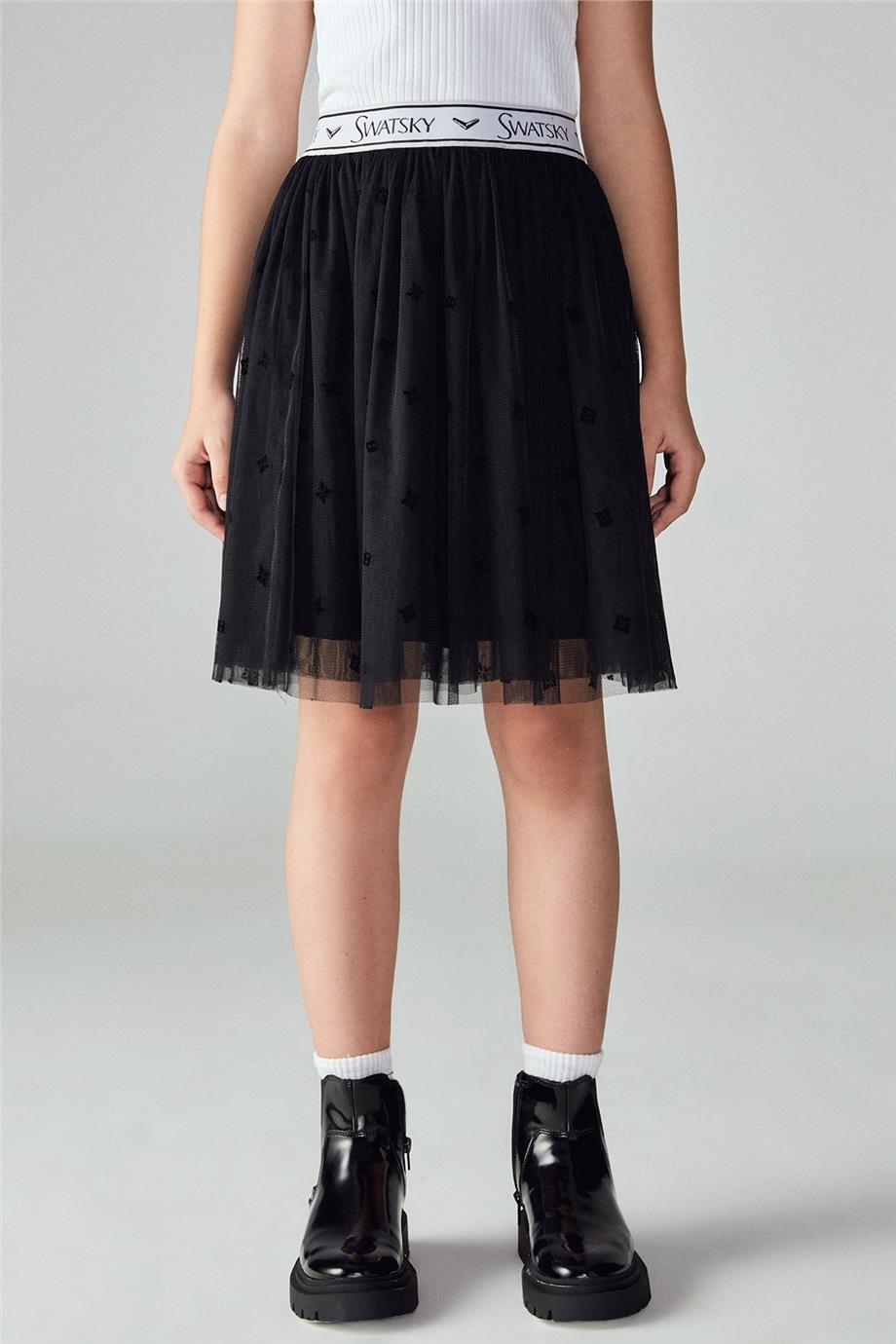 Swatsky Kız Çocuk Siyah Etek