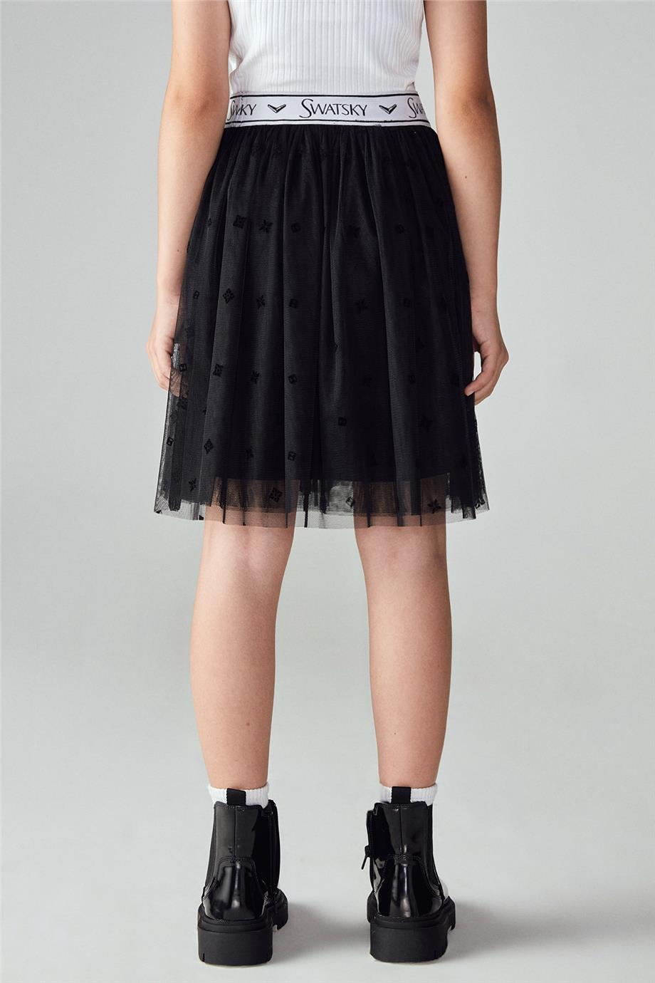 Swatsky Kız Çocuk Siyah Etek