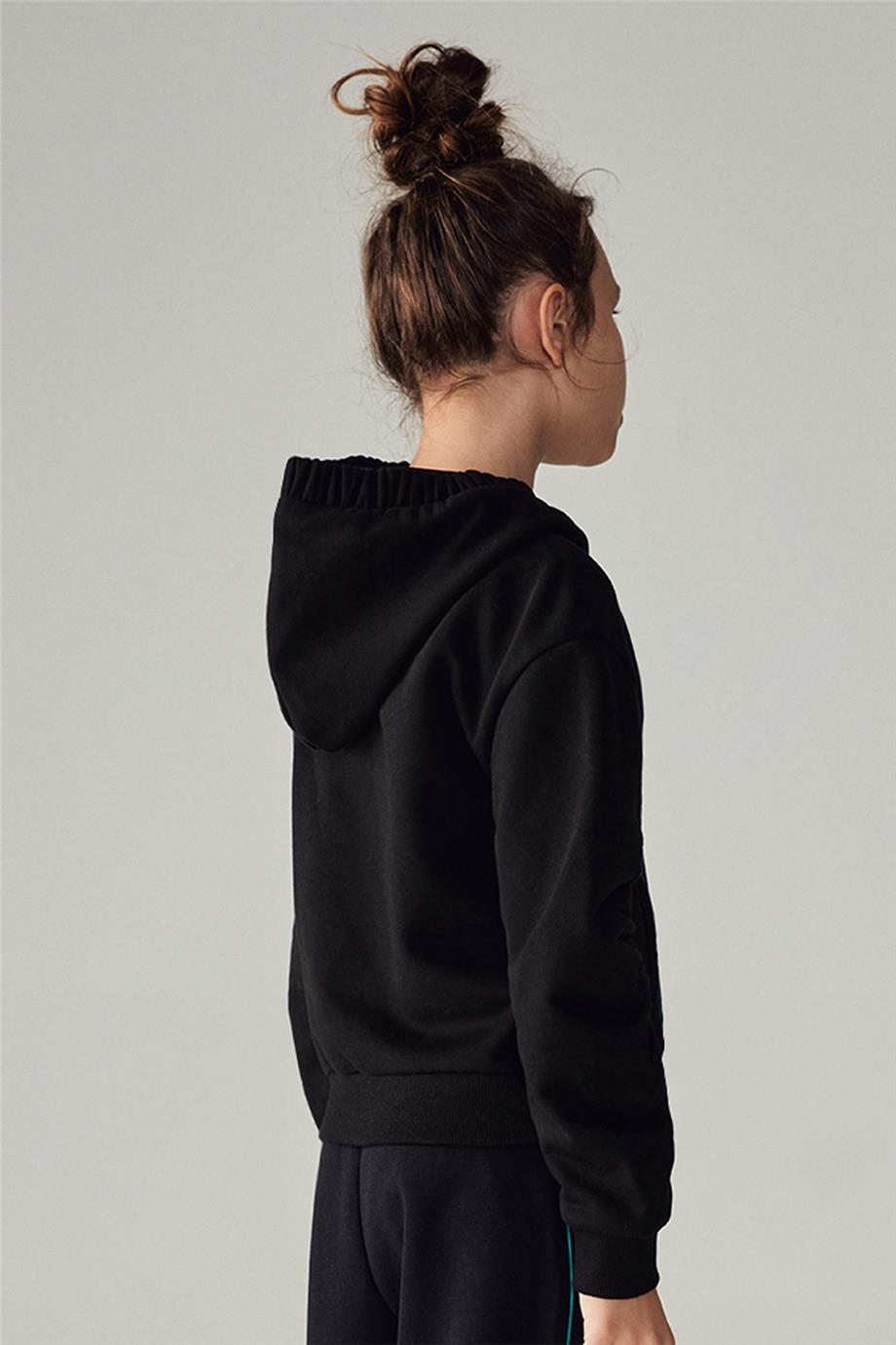 Swatsky Kız Çocuk Siyah Sweatshirt