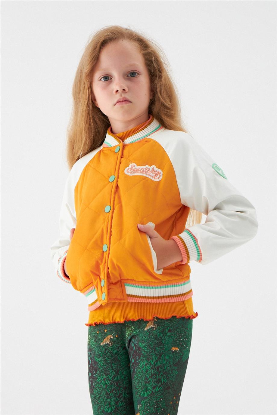 Swatsky Kız Çocuk Turuncu Mont