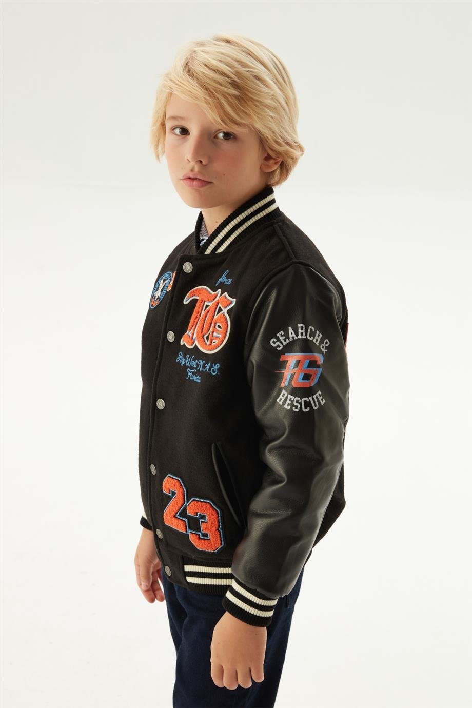 TOPGUN Erkek Çocuk Siyah Mont