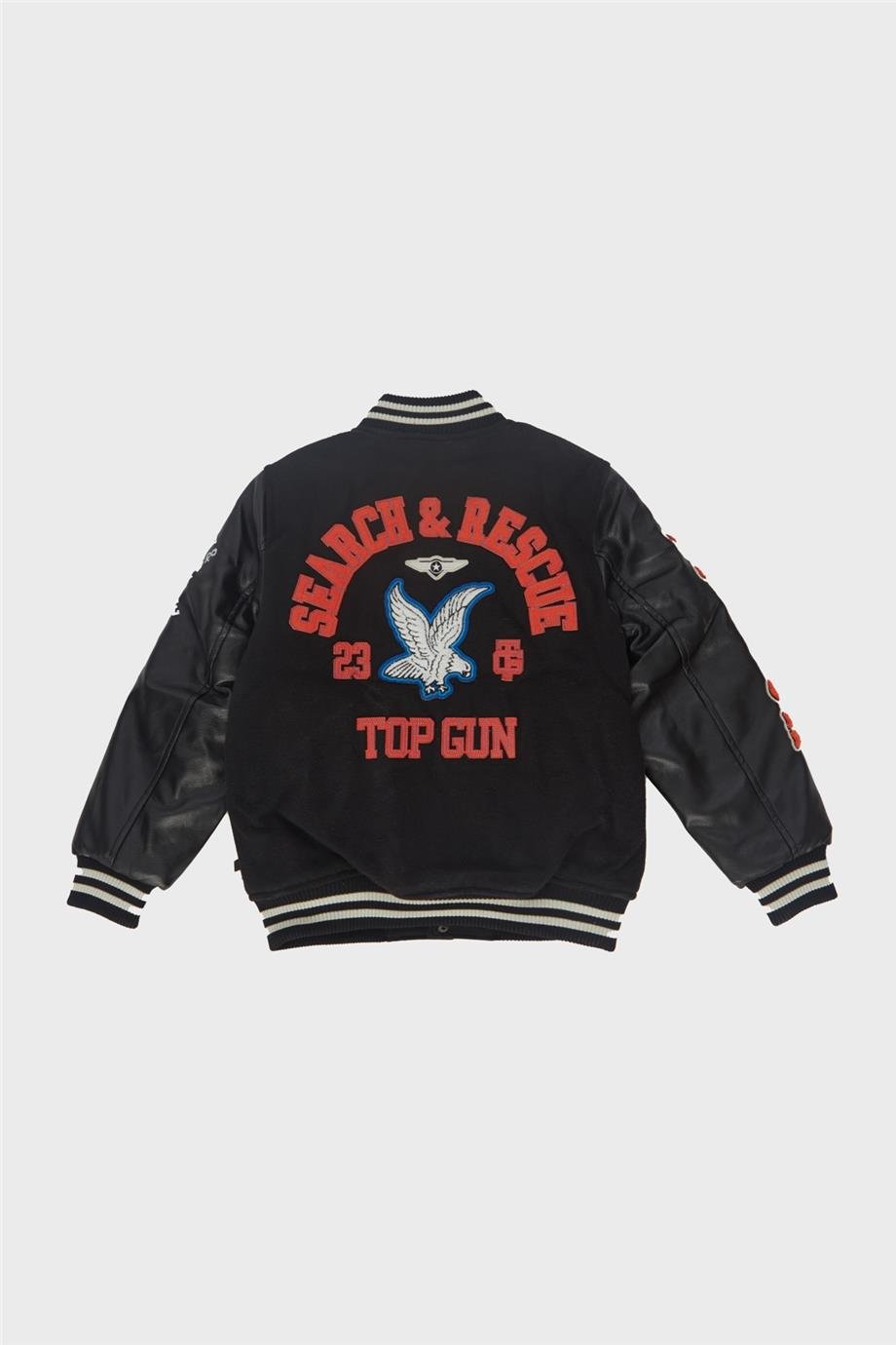 TOPGUN Erkek Çocuk Siyah Mont