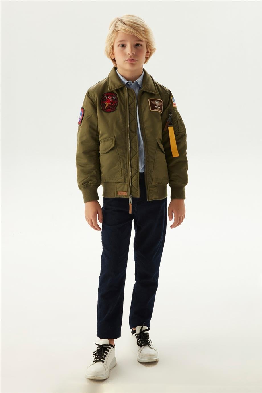 TOPGUN Erkek Çocuk Yeşil Mont