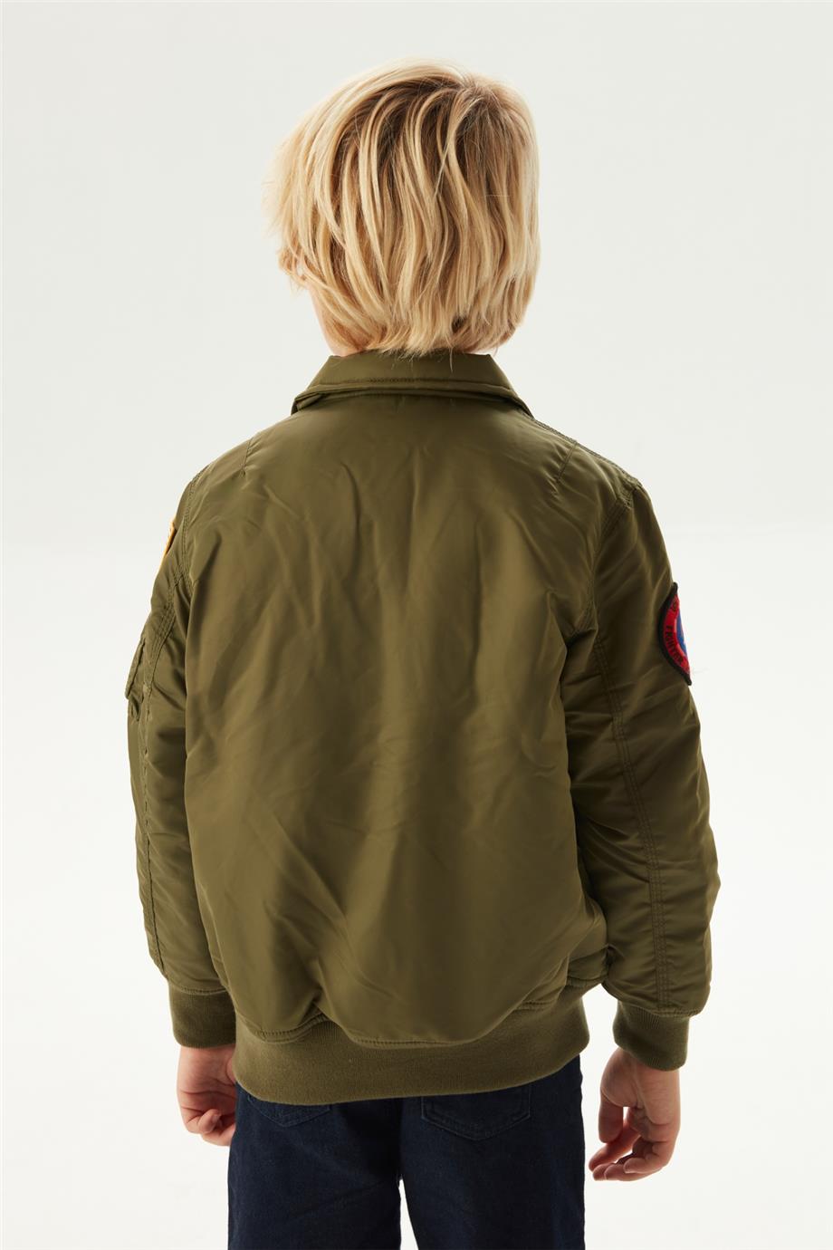 TOPGUN Erkek Çocuk Yeşil Mont