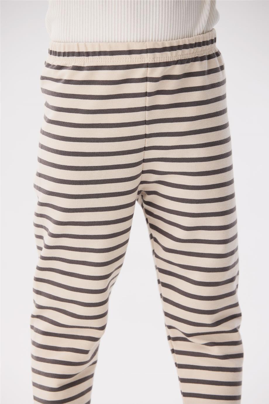 Tyess Basic Kız Bebek Çizgili Tayt