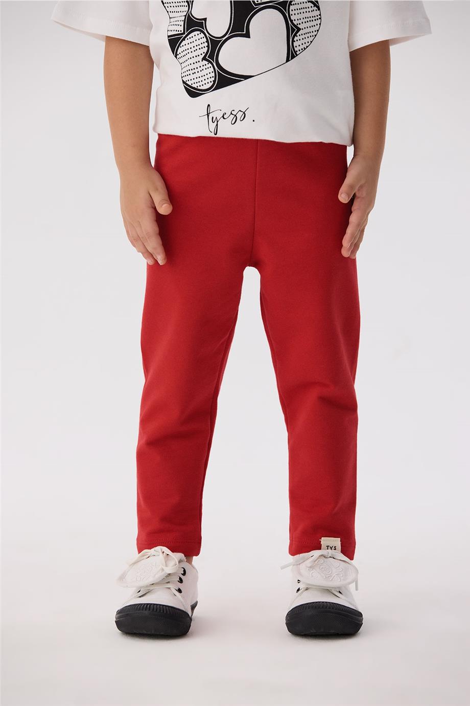 Tyess Basic Kız Bebek Kırmızı Tayt