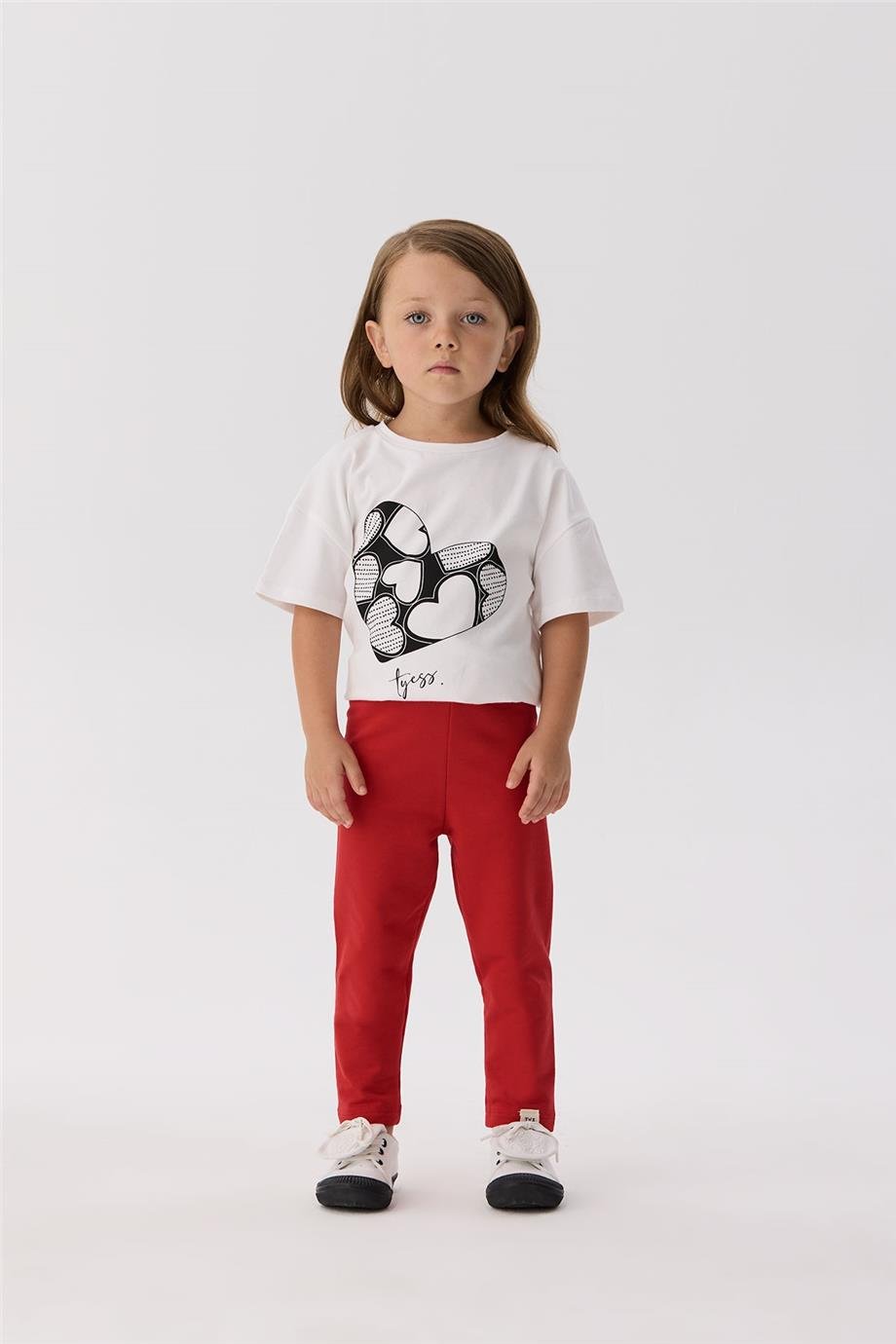 Tyess Basic Kız Bebek Kırmızı Tayt