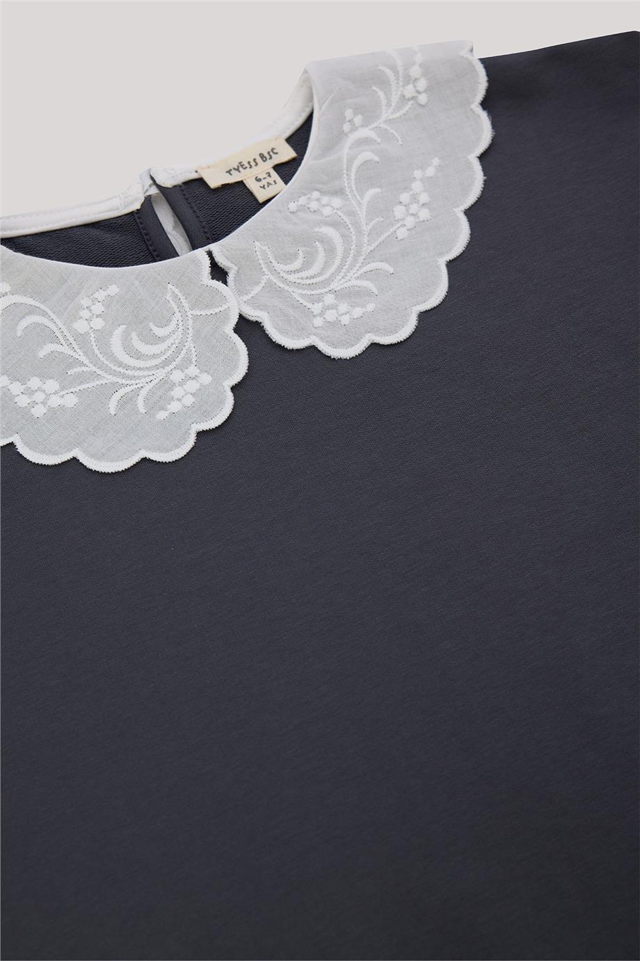 Tyess Basic Kız Çocuk Antrasit Sweatshirt