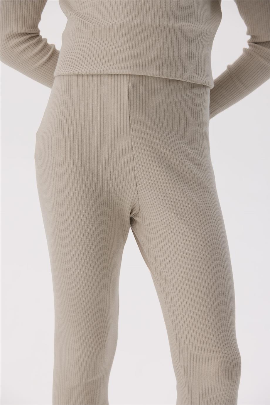 Tyess Basic Kız Çocuk Bej Tayt