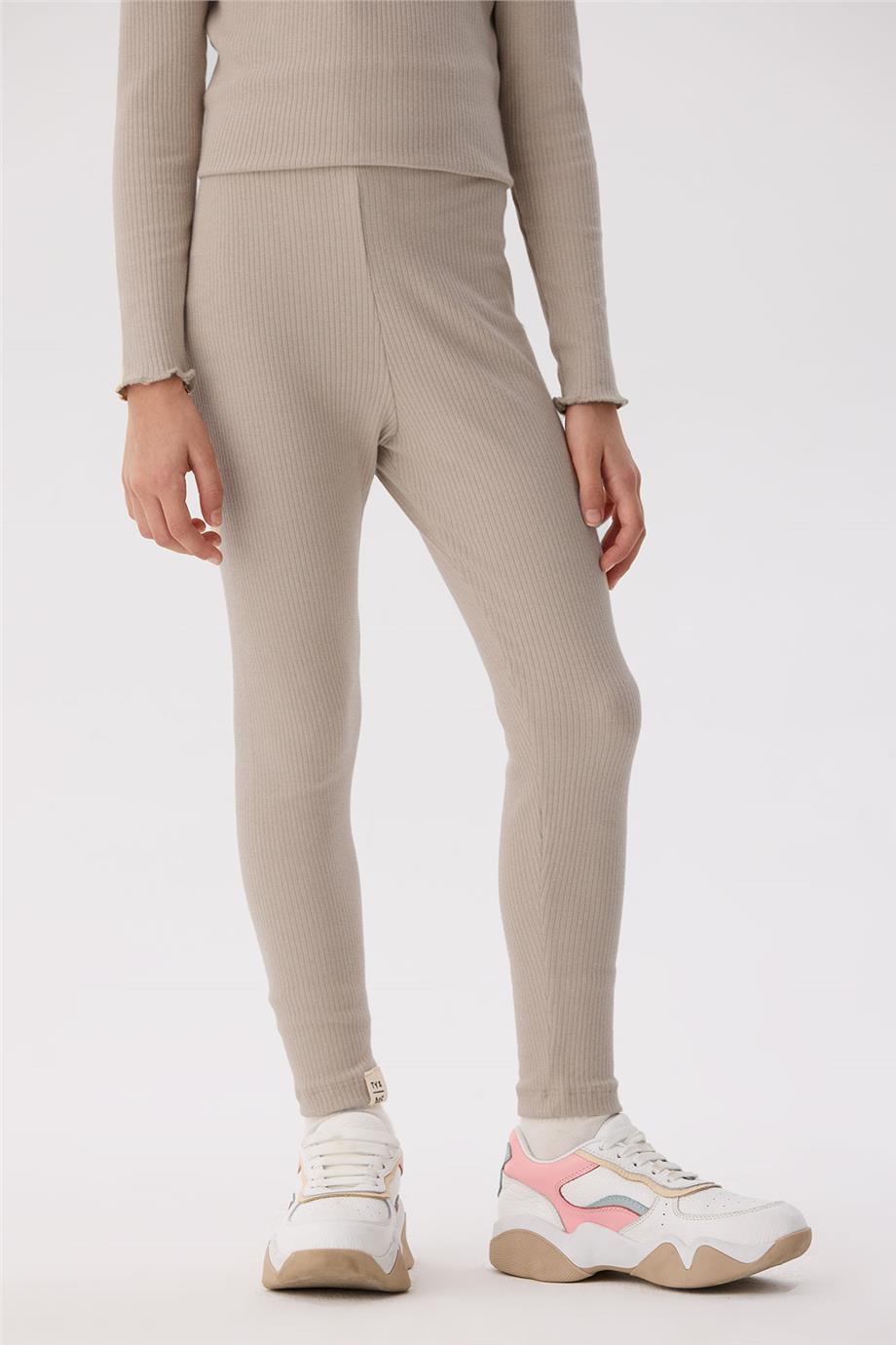 Tyess Basic Kız Çocuk Bej Tayt