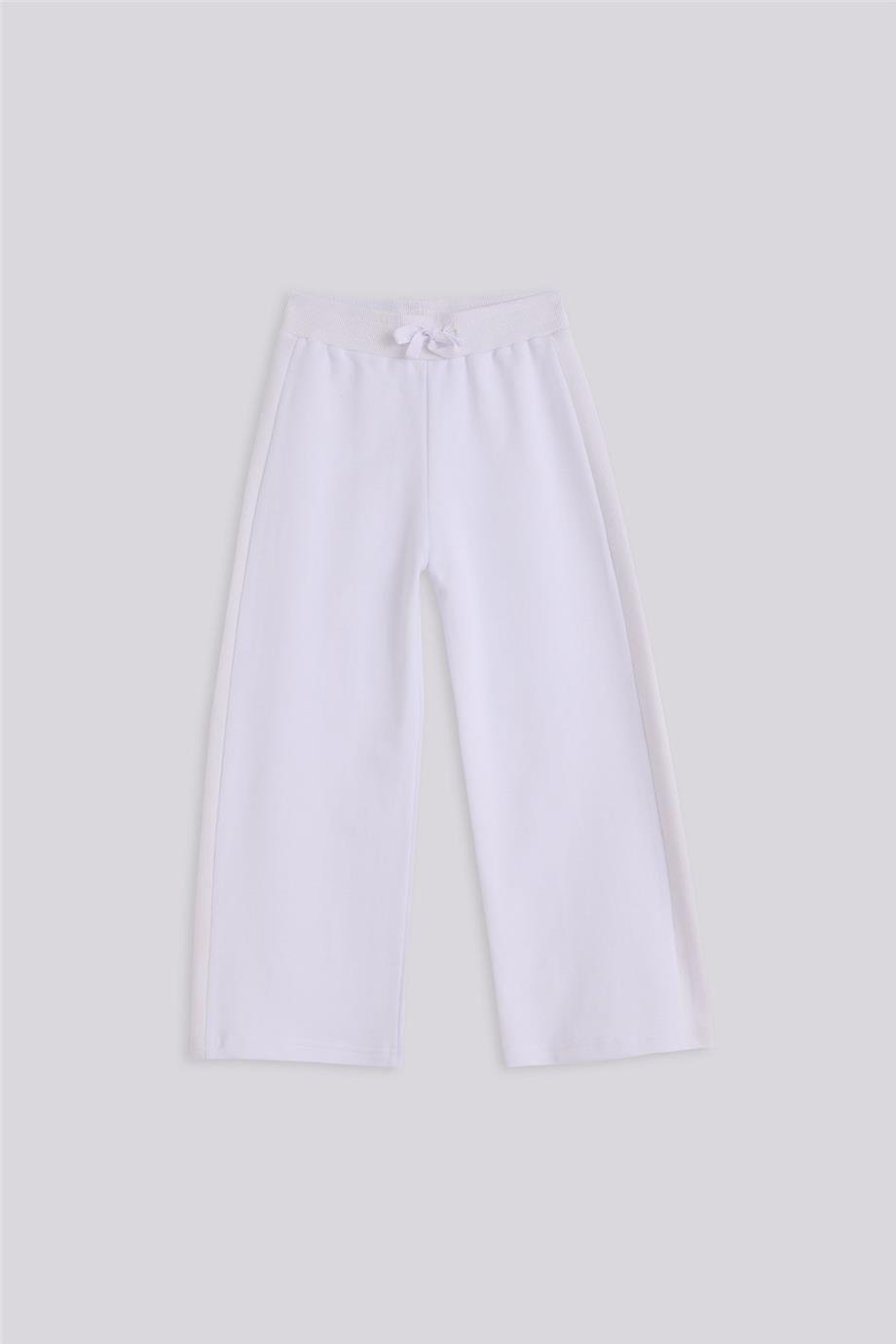 Tyess Basic Kız Çocuk Beyaz Eşofman AltıTyess Basic Kız Çocuk Beyaz Eşofman Altı