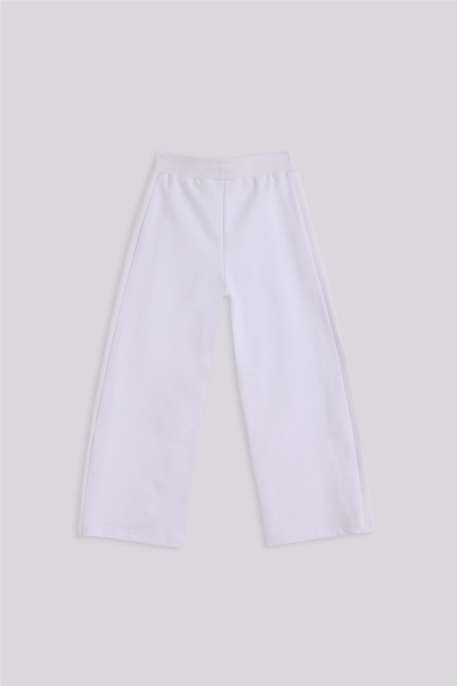 Tyess Basic Kız Çocuk Beyaz Eşofman AltıTyess Basic Kız Çocuk Beyaz Eşofman Altı