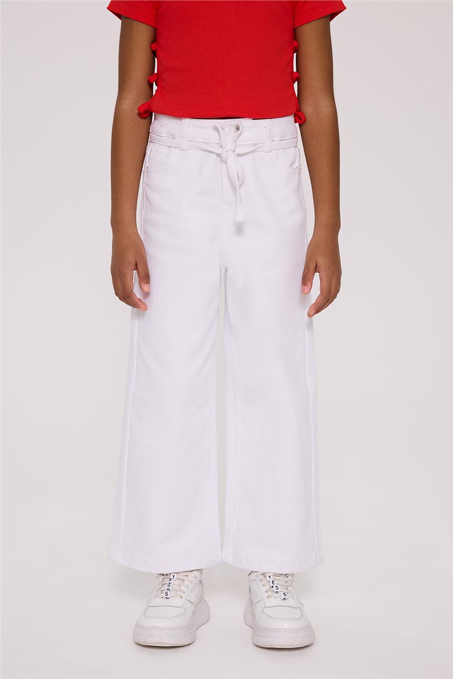 Tyess Basic Girl White TrousersTyess Basic Girl White Trousers