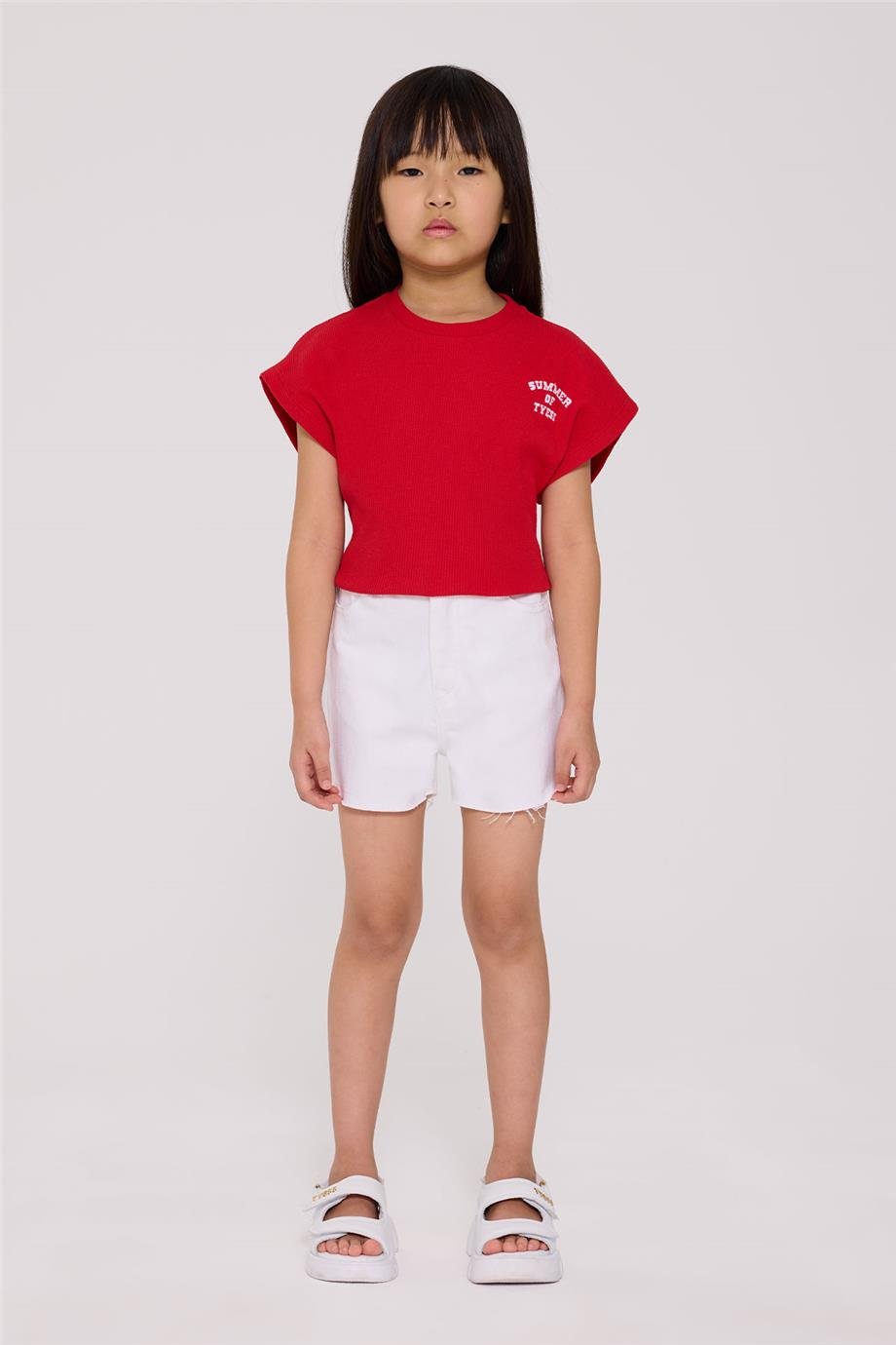 Tyess Basic Kız Çocuk Beyaz ŞortTyess Basic Kız Çocuk Beyaz Şort